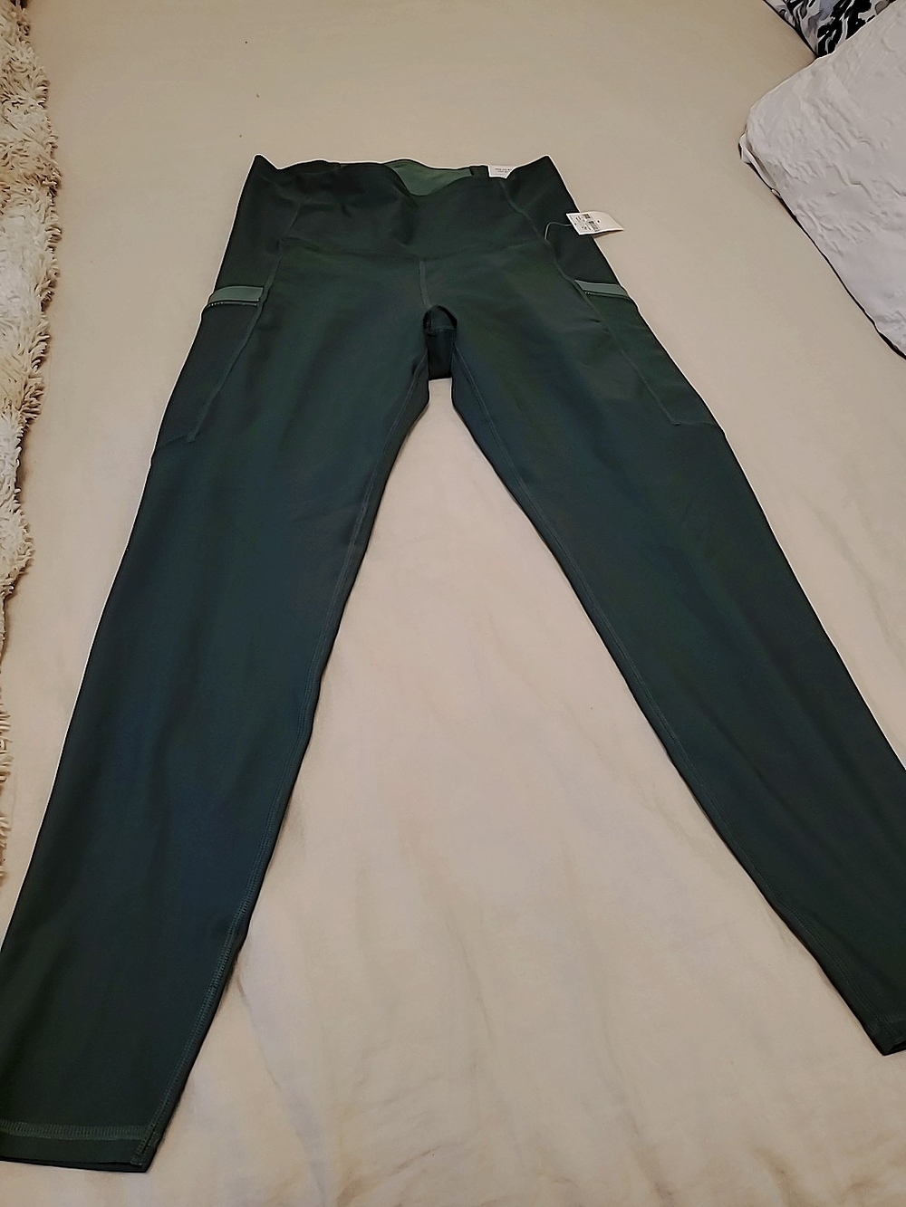 Kids Stretch Active Leggings - Dark Green